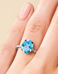 Magic Blue Topaz Ring – 925 Sterling Silver Ring