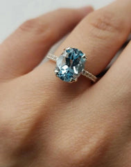 Magic Blue Topaz Ring – 925 Sterling Silver Ring