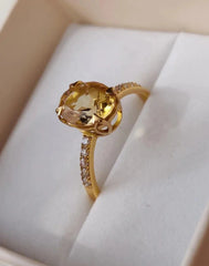 Magic Citrine Ring – 925 Sterling Silver