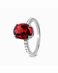 Magic Garnet Ring – 925 Sterling Silver Ring