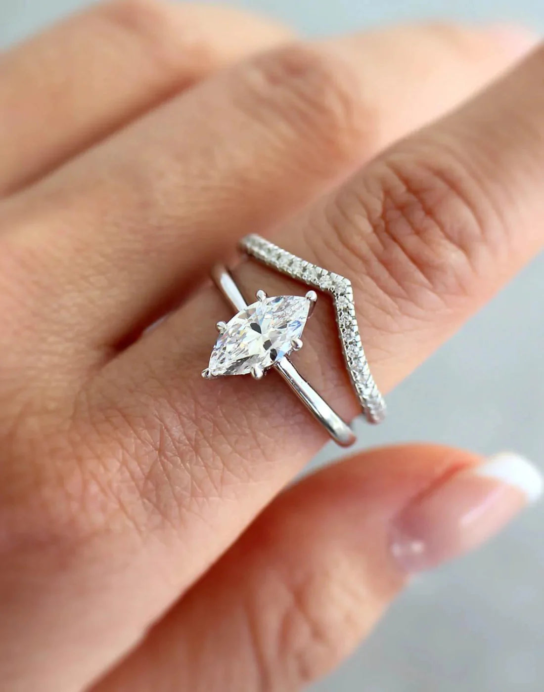 Marquise Cut Ring – 925 Sterling Silver Ring