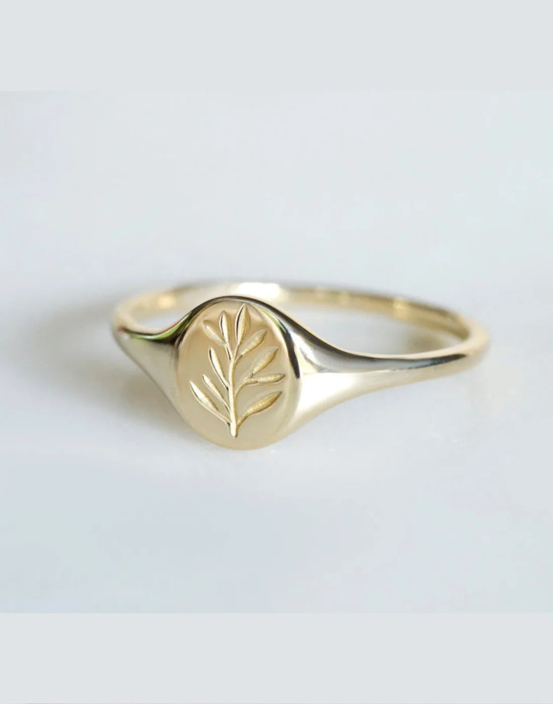 Mini Olive Signet Ring