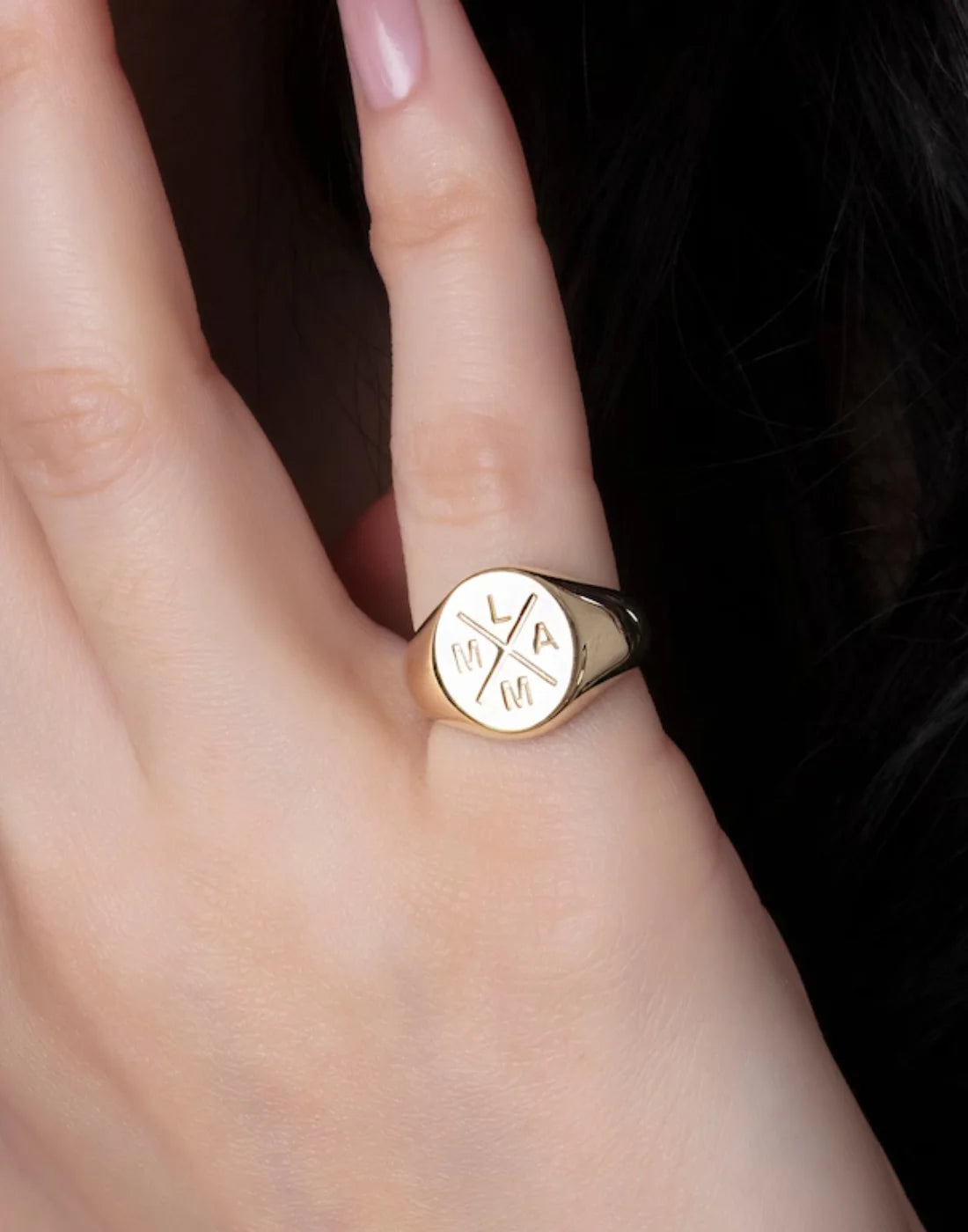 Personalized Alphabet Signet Ring