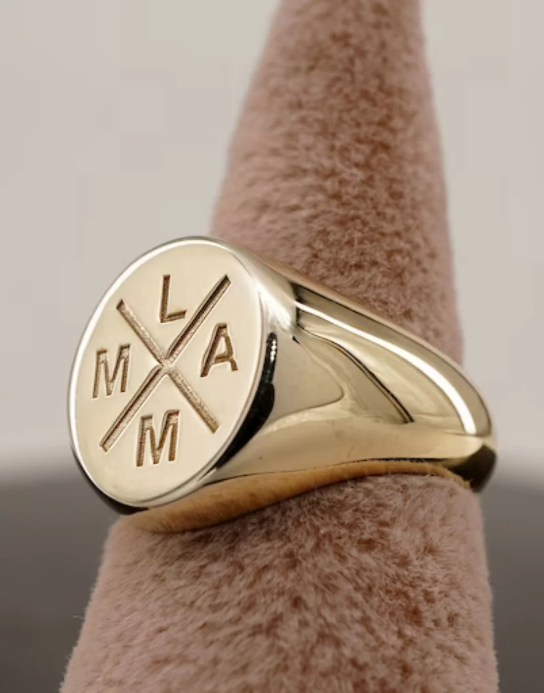 Personalized Alphabet Signet Ring