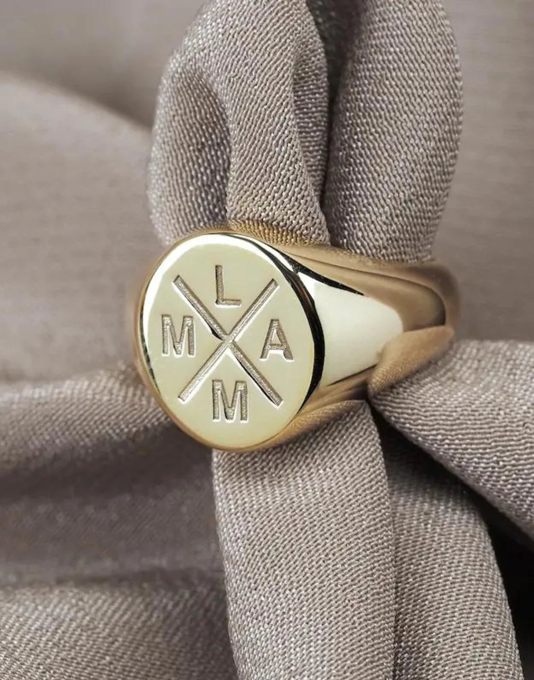 Personalized Alphabet Signet Ring