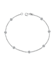 Cubic Zirconia Cable Chain Bracelet