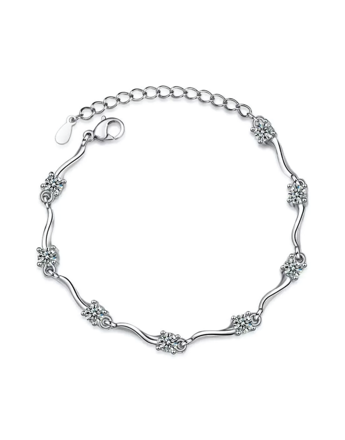 Chain Bracelet with Crystal