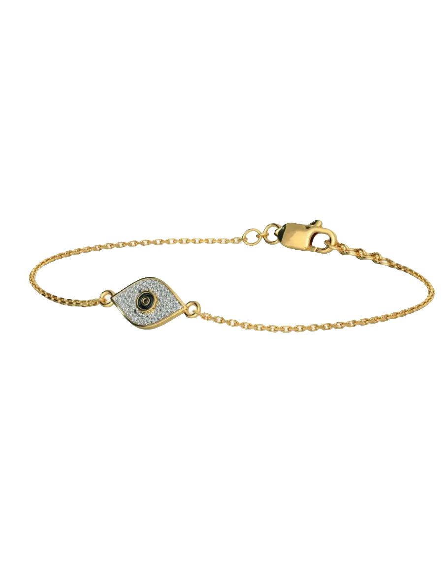 Minimal Evil Eye Bracelet