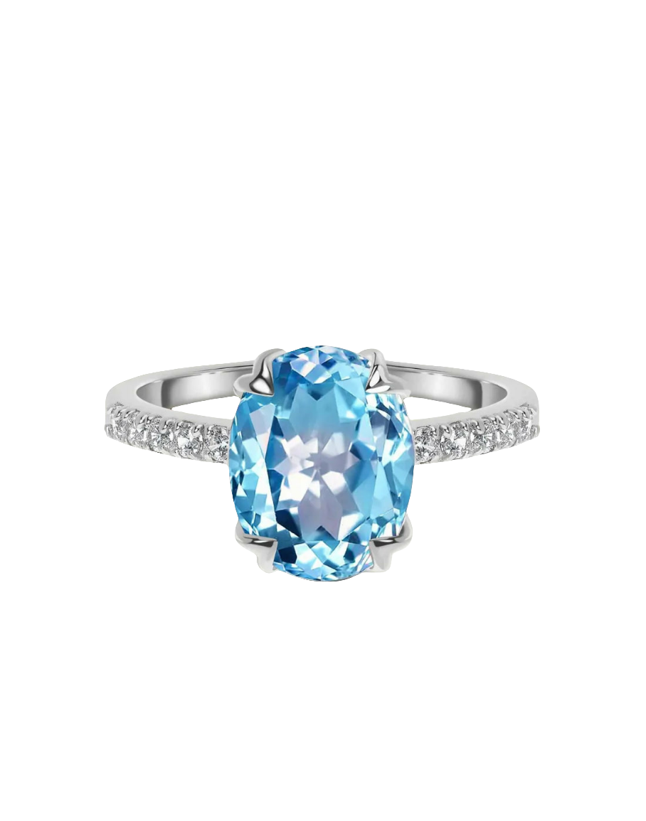 Magic Blue Topaz Ring – 925 Sterling Silver Ring