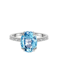 Magic Blue Topaz Ring – 925 Sterling Silver Ring