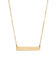 Personalize Horizontal Bar Necklace