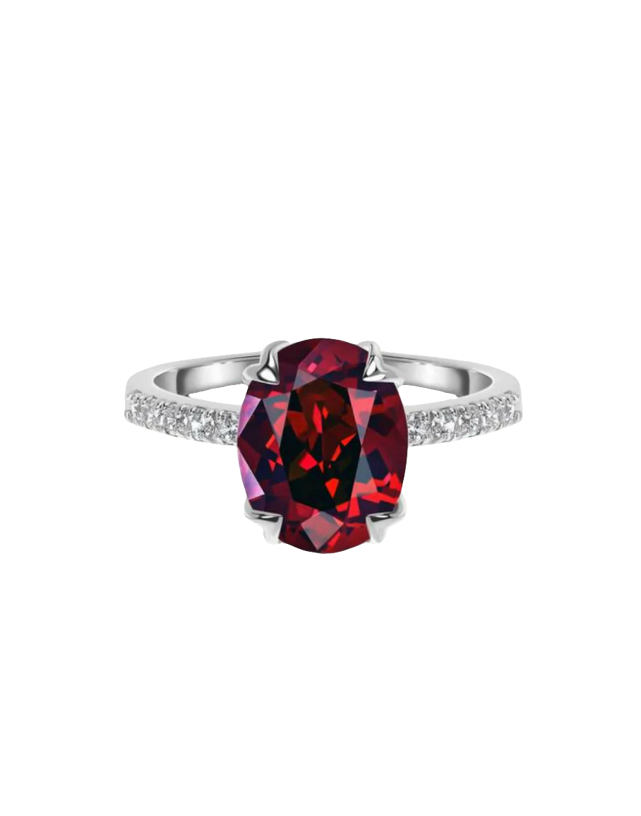 Magic Garnet Ring – 925 Sterling Silver Ring