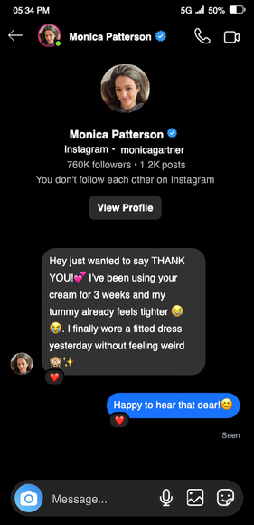Instagram DM screenshot 1